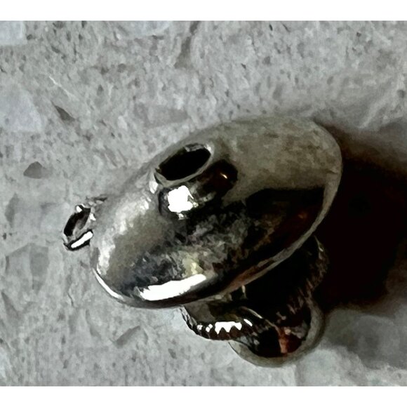 Sterling Silver Tie Tack With Turquoise Stone Floral Design Southwest - Picture 5 of 6